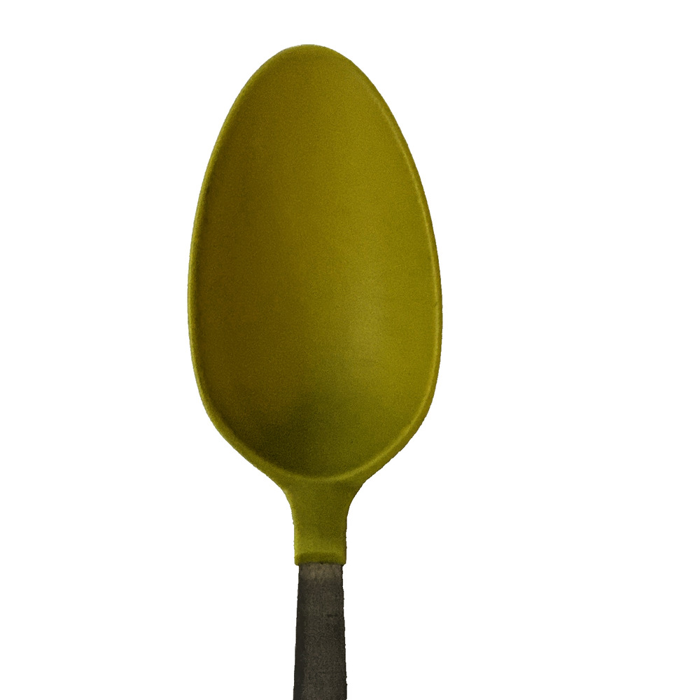 VTG Kitchen‎ Utensil Set 2 Serving Spoon Slotted Avocado Green Metal Handle 13" - Picture 2 of 4